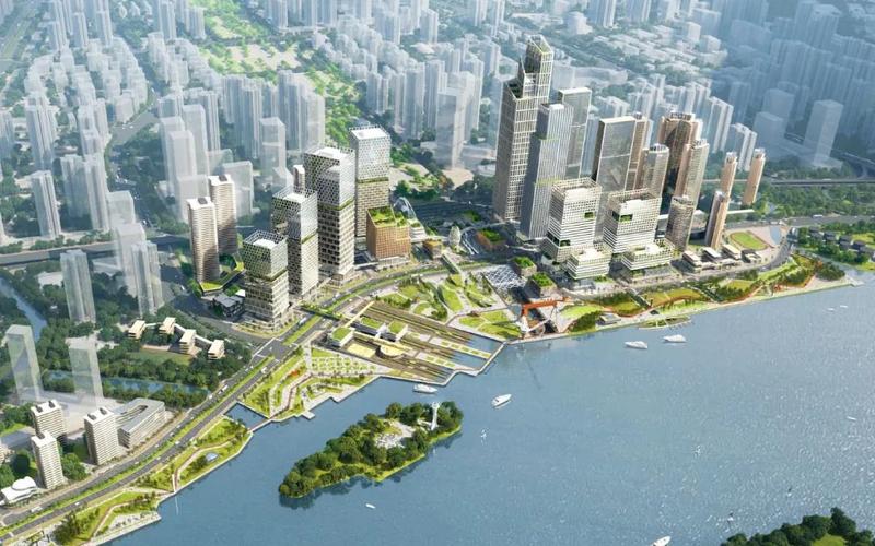 广州荔湾白鹅潭造船厂地块城市规划设计